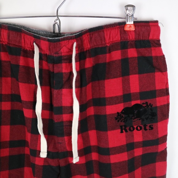 Roots Red Black Plaid Flannel Pajama 